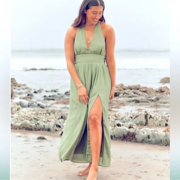 Abercrombie and Fitch Halter Dress Slit XXXL NWT - Picture 1 of 7